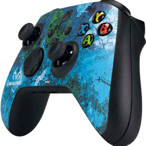 RealTree Xtreme Blue Camo Xbox Series X Controller Skin