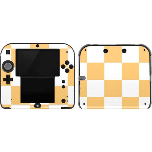 Yellow and White Checkerboard Nintendo 2DS Skin
