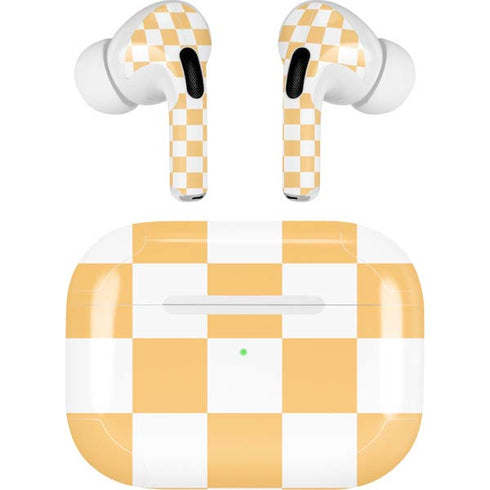 Yellow and White Checkerboard AirPods Pro 2nd Gen Skin