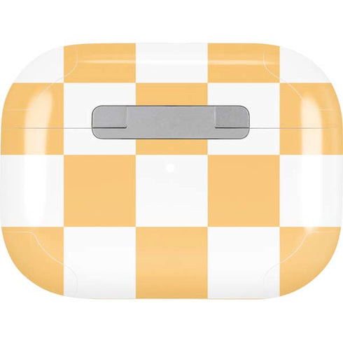 Yellow and White Checkerboard AirPods Pro 2nd Gen Skin
