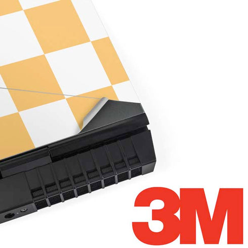 Yellow and White Checkerboard Dell Alienware Skin