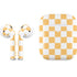 Yellow and White Checkerboard Apple AirPods 2 Skin