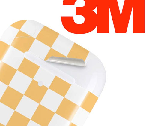 Yellow and White Checkerboard Apple AirPods 2 Skin