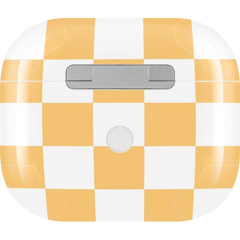 Yellow and White Checkerboard Apple AirPods (3rd Gen 2021) Skin