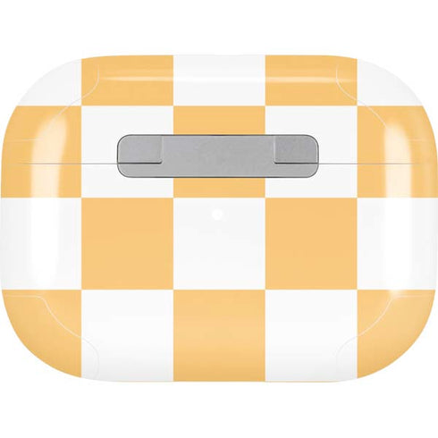 Yellow and White Checkerboard Apple AirPods Pro Skin