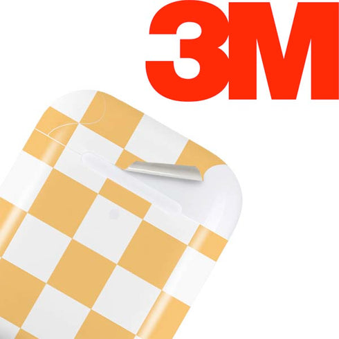 Yellow and White Checkerboard Apple AirPods Skin