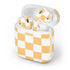 Yellow and White Checkerboard Apple AirPods Skin