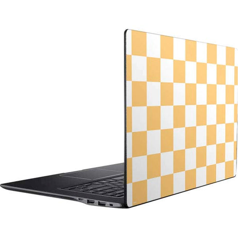 Yellow and White Checkerboard Ativ Book 9 (15.6in 2014) Skin