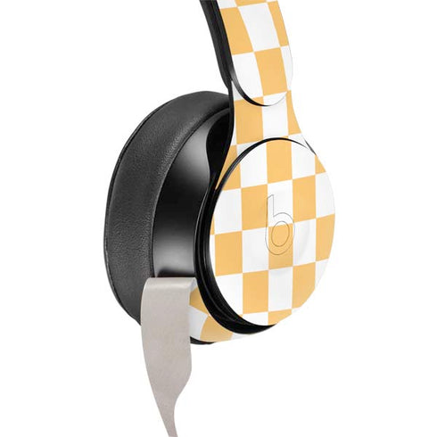 Yellow and White Checkerboard Beats Solo Pro Skin