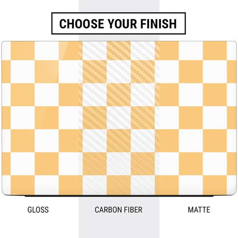 Yellow and White Checkerboard Dell Vostro Skin