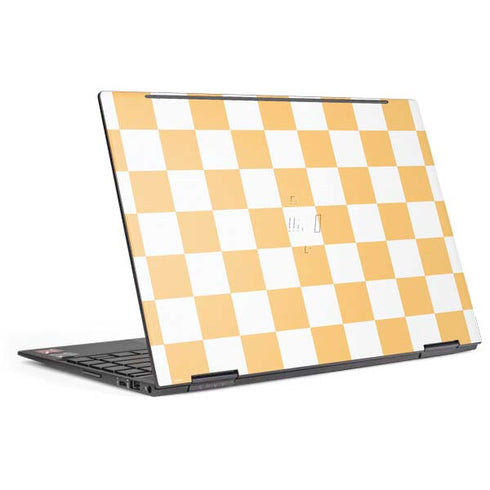 Yellow and White Checkerboard HP Envy Skin