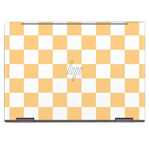 Yellow and White Checkerboard HP Envy Skin
