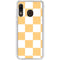 Yellow and White Checkerboard Galaxy A20 Clear Case