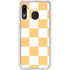 Yellow and White Checkerboard Galaxy A20 Clear Case