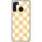 Yellow and White Checkerboard Galaxy A21 Clear Case