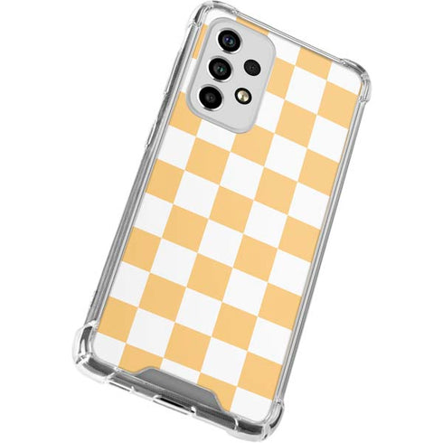 Yellow and White Checkerboard Galaxy A53 5G Clear Case