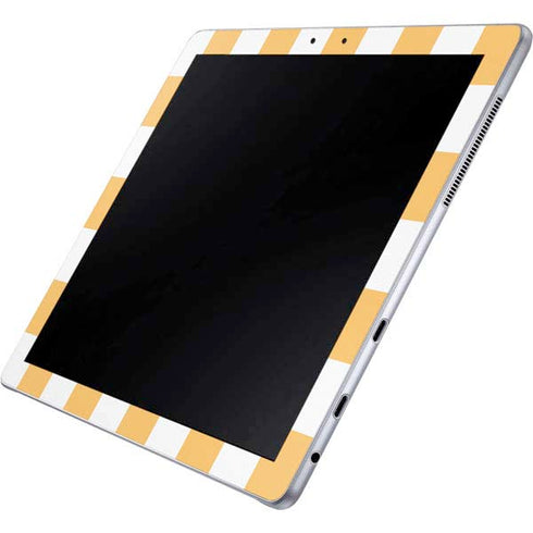Yellow and White Checkerboard Galaxy Book 12in Skin