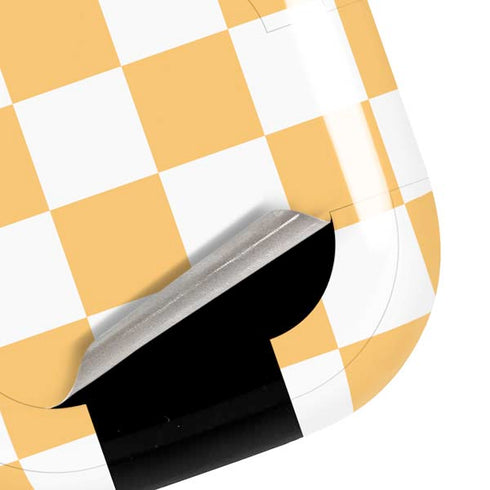 Yellow and White Checkerboard Galaxy Buds Pro Skin