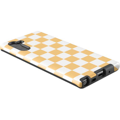 Yellow and White Checkerboard Galaxy Note 10 Pro Case