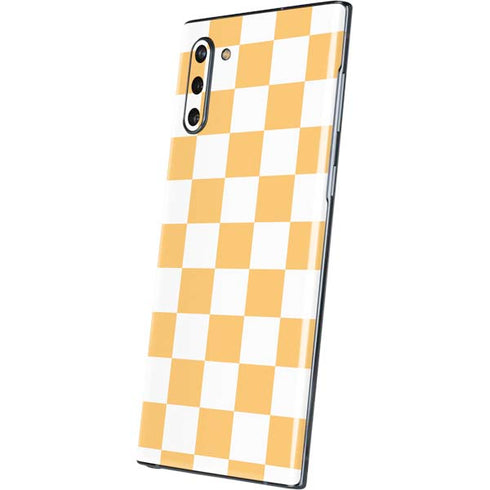 Yellow and White Checkerboard Galaxy Note 10 Skin