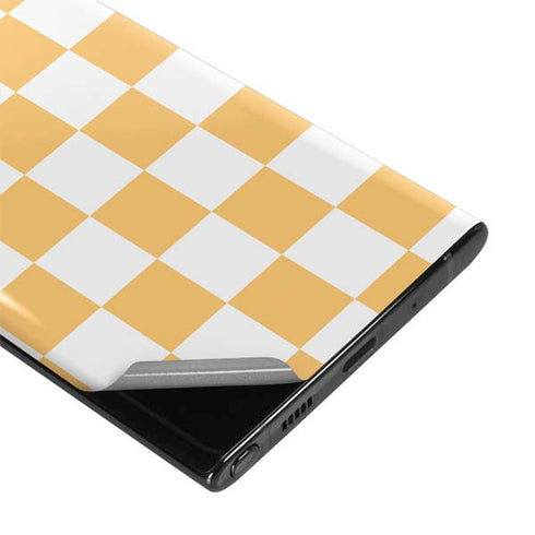 Yellow and White Checkerboard Galaxy Note 10 Skin
