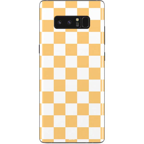 Yellow and White Checkerboard Galaxy Note 8 Skin