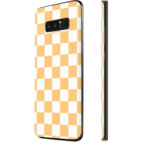 Yellow and White Checkerboard Galaxy Note 8 Skin