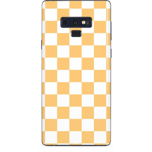 Yellow and White Checkerboard Galaxy Note 9 Skin