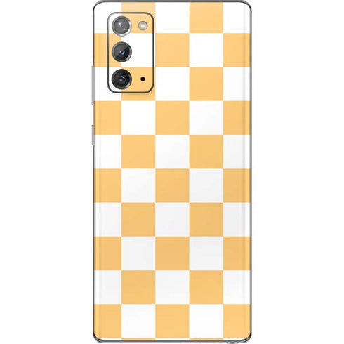 Yellow and White Checkerboard Galaxy Note20 5G Skin