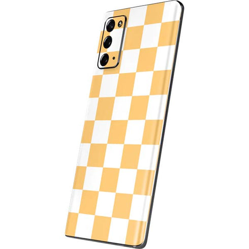 Yellow and White Checkerboard Galaxy Note20 5G Skin