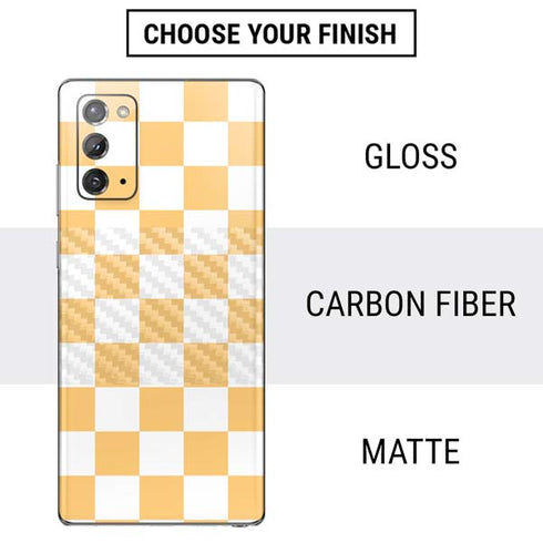 Yellow and White Checkerboard Galaxy Note20 5G Skin