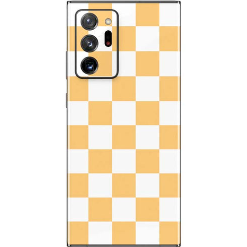 Yellow and White Checkerboard Galaxy Note20 Ultra 5G Skin