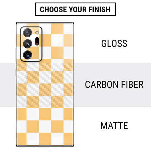 Yellow and White Checkerboard Galaxy Note20 Ultra 5G Skin