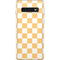 Yellow and White Checkerboard Galaxy S10 Skin