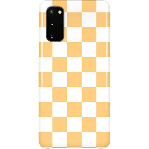 Yellow and White Checkerboard Galaxy S20 Lite Case