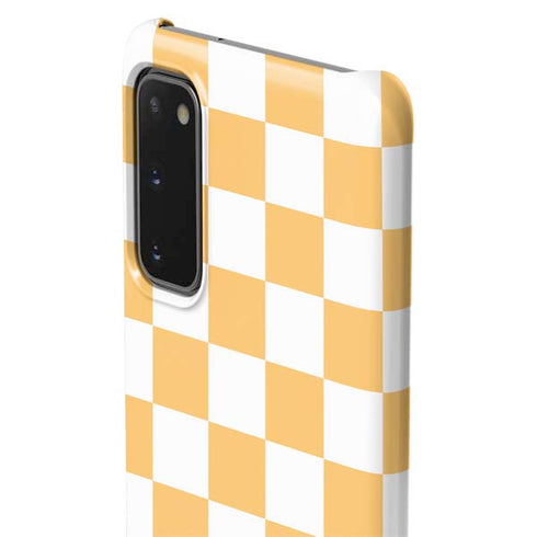 Yellow and White Checkerboard Galaxy S20 Lite Case