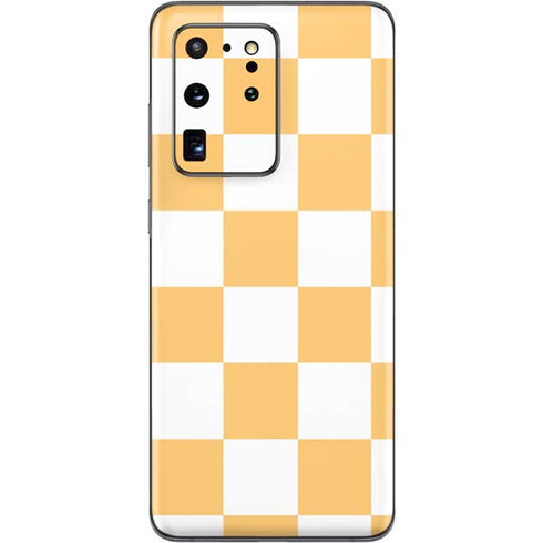 Yellow and White Checkerboard Galaxy S20 Ultra 5G Skin