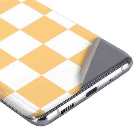 Yellow and White Checkerboard Galaxy S20 Ultra 5G Skin