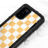 Yellow and White Checkerboard Galaxy S20 Waterproof Case