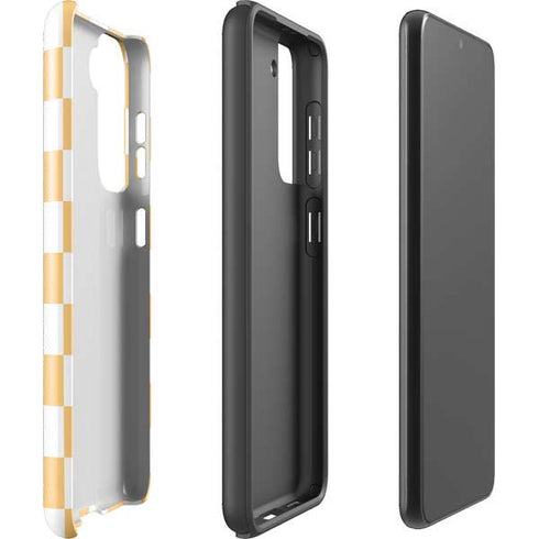 Yellow and White Checkerboard Galaxy S21 Plus 5G Pro Case
