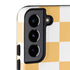 Yellow and White Checkerboard Galaxy S22 Plus Pro Case