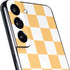 Yellow and White Checkerboard Galaxy S22 Skin