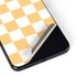 Yellow and White Checkerboard Galaxy S22 Skin
