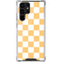 Yellow and White Checkerboard Galaxy S22 Ultra Clear Case