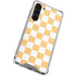 Yellow and White Checkerboard Galaxy S23 Plus Clear Case