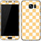 Yellow and White Checkerboard Galaxy S7 Skin