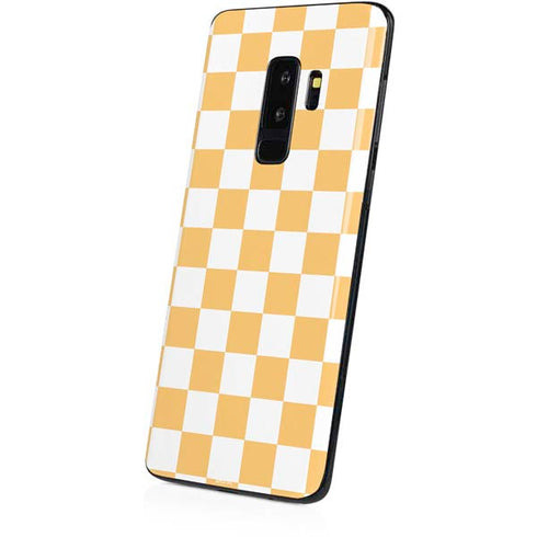 Yellow and White Checkerboard Galaxy S9 Plus Skin