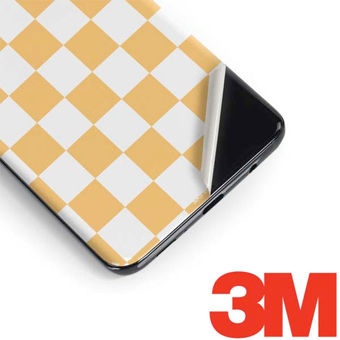 Yellow and White Checkerboard Galaxy S9 Plus Skin