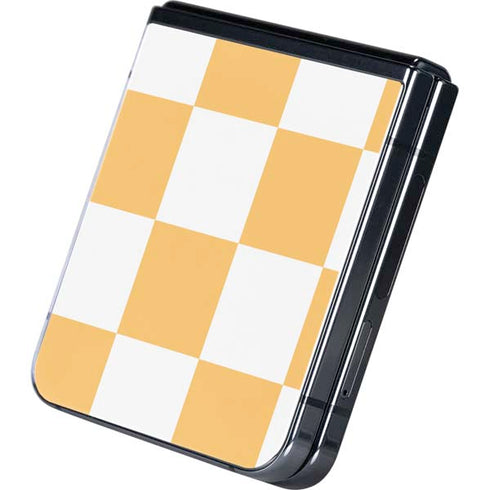 Yellow and White Checkerboard Galaxy Z Flip5 5G Skin