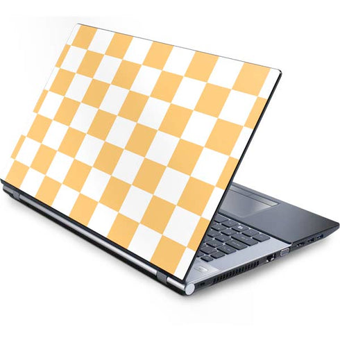 Yellow and White Checkerboard Generic Laptop Skin